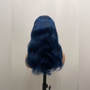 New! 16” 13x4 Blue Human Hair Body Wave Lacefront Wig